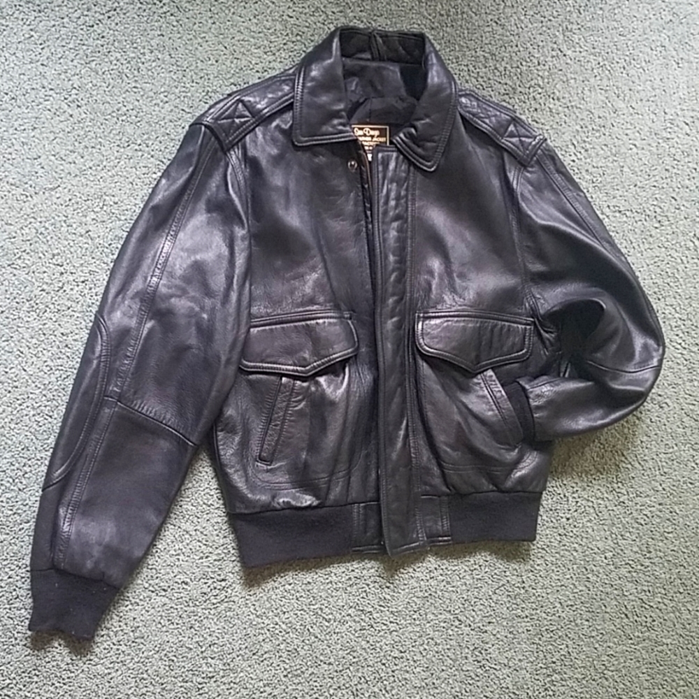 Black Lambskin Leather Jacket, Excellent Condition size 38